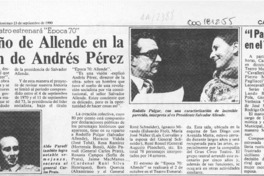 El Sueño de Allende en la versión de Andrés Pérez  [artículo].