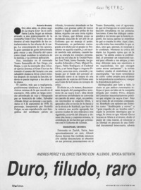 Duro, filudo, raro  [artículo] Roberto Brodsky.