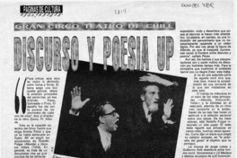 Discurso y poesía UP  [artículo] Ignacio Iñíguez.