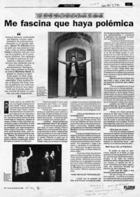 Me fascina que haya polémica  [artículo] Marietta Santi.