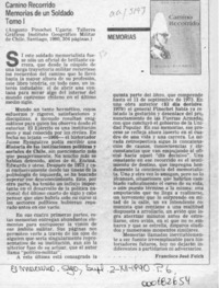 Camino recorrido, Memorias de un soldado  [artículo] Francisco José Folch.