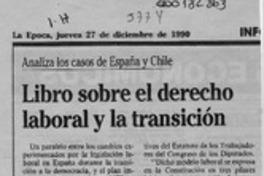 Libro sobre el derecho laboral y la transición