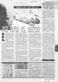 Por favor no, Doctor!  [artículo] J. D. S.