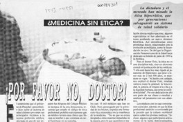 Por favor no, Doctor!  [artículo] J. D. S.