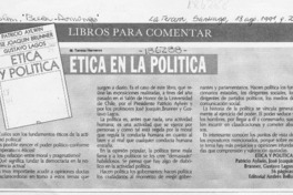 Etica en la política  [artículo] M. Teresa Herreros.
