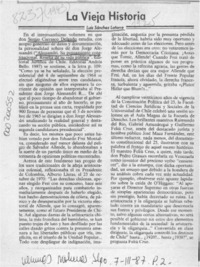 La vieja historia  [artículo] Luis Sánchez Latorre.