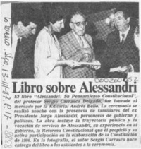 Libro sobre Alessandri  [artículo].