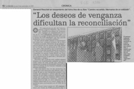 "Los Deseos de venganza dificultan la reconciliación"  [artículo].