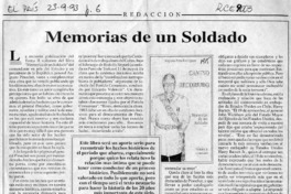 Memorias de un soldado  [artículo].