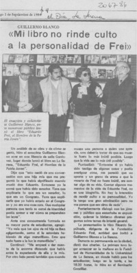 Mi libro no rinde culto a la personalidad de Frei