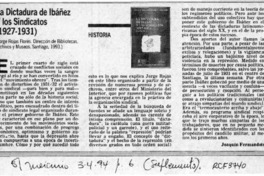 La dictadura de Ibáñez y los sindicatos (1927-1931)