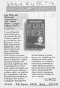 Los hijos de Pinochet  [artículo] Lina Meruane.