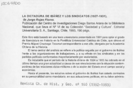 La dictadura de Ibañez y los sindicatos (1927-1931)