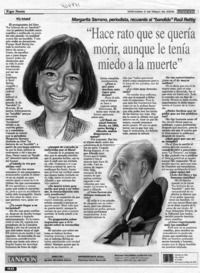 "Hace rato que se quería morir, aunque le tenía miedo a la muerte"  [artículo] Willy Haltenhoff