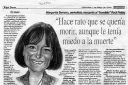 "Hace rato que se quería morir, aunque le tenía miedo a la muerte"  [artículo] Willy Haltenhoff