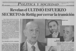 Revelan el último esfuerzo secreto de Rettig por cerrar la transición