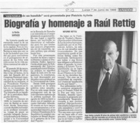 Biografía y homenaje a Raúl Rettig  [artículo]
