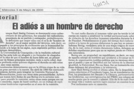 El Adiós a un hombre de derecho  [artículo]