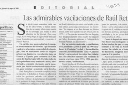 Las Admirables vacilaciones de Raúl Rettig  [artículo]