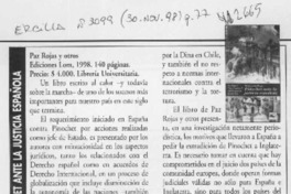 Pinochet ante la justicia española  [artículo] Luis Moulian Emparanza