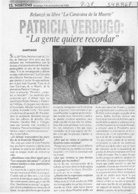 Patricia Verdugo, "la gente quiere recordar"  [artículo]