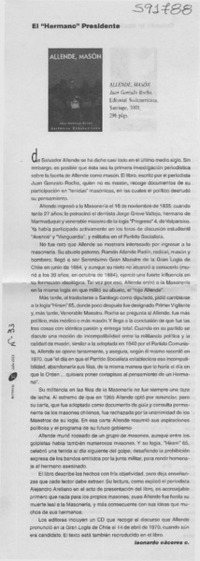 El "hermano" presidente  [artículo] Leonardo Cáceres C.