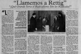 "Llamemos a Rettig"