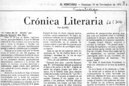 Crónica literaria  [artículo] Alone.