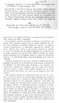 Argentina y el laudo arbitral del canal Beagle.  [artículo]