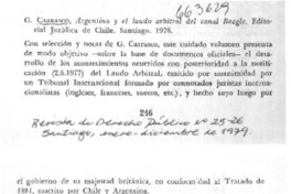 Argentina y el laudo arbitral del canal Beagle.  [artículo]