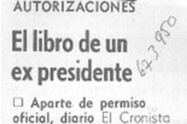 El libro de un ex presidente.