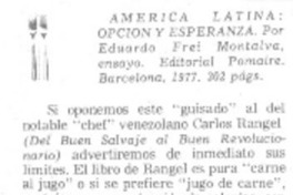 America Latina, opción y esperanza.