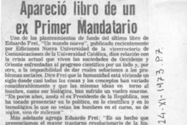 Apareció libro de un ex primer mandatario.