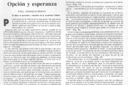 Opción y esperanza
