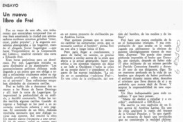 Un nuevo libro de Frei.