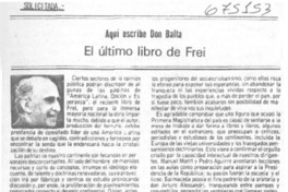 El último libro de Frei