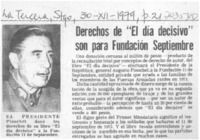 Derechos de "El día decisivo" son para Fundación Septiembre.