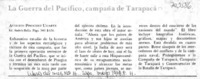 La Guerra del Pacífico, campaña de Tarapacá.