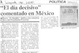 "El día decisivo" comentado en México.