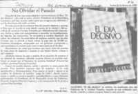 No olvidar el pasado