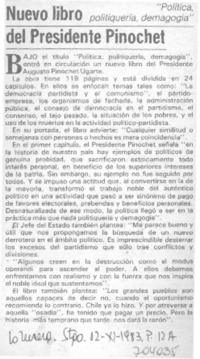 Nuevo libro de presidente Pinochet.
