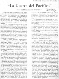 La Guerra del Pacífico.