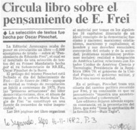 Circula libro sobre el pensamiento de E. Frei.