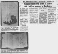 Valioso documento sobre la Guerra del Pacífico comenzó a distribuirse.