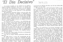 El día decisivo