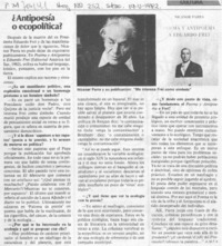 Antipoesía o ecopolítica? : [entrevista]