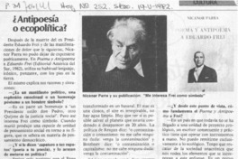 Antipoesía o ecopolítica? : [entrevista]