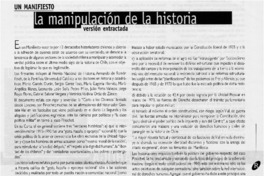 La manipulación de la historia.