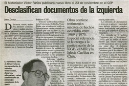 Desclasifican documentos de la izquierda