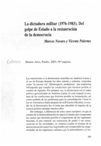La Dictadura militar (1976-1983). Del golpe de Estado a la restauración de la democracia